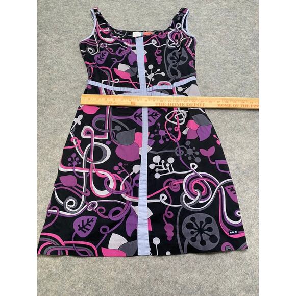 SkunkFunk Size 3 M(8-10)  Women Dominika Purple Geometric Sheath Dress Sleeveles - Picture 3 of 6